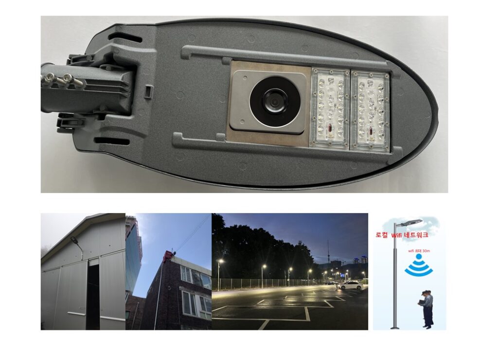 보안등 일체형 무선 wifi 카메라, 50W LED 와 CCTV 통합 솔루션, 설치가 간편한 스마트 한 감시 시스템 구성, 사각 지대 및 출입구 삼시에 최적
